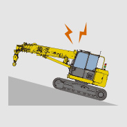 MAEDA Crawler Crane tilt alarm diagram