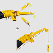 MAEDA Crawler Crane searcher hook and single fall hook diagram