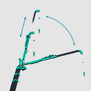 MAEDA Mini Crane hydraulic fly jib diagram