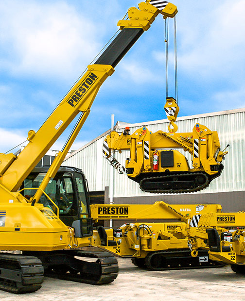 MAEDA Mini Crawler Crane lifted at Preston Hire Group